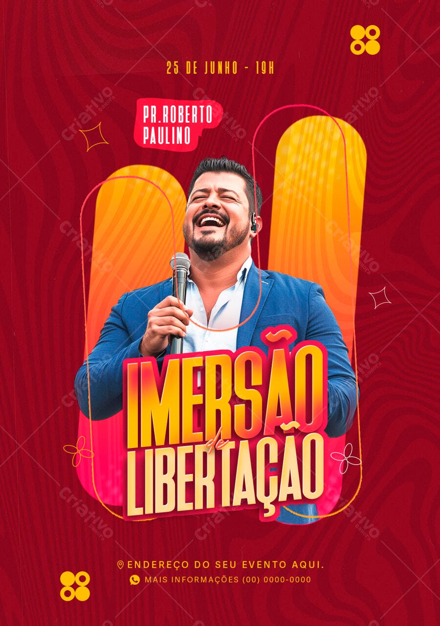 Flyer para Evento Gospel PSD Editável