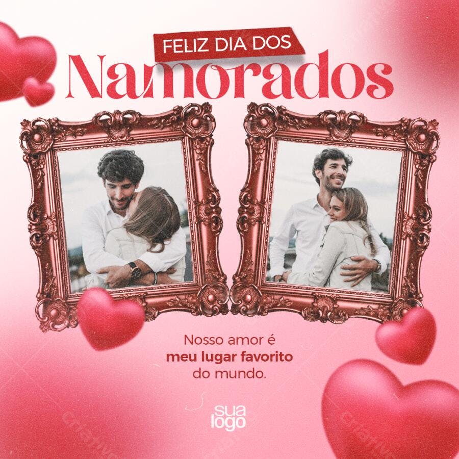 Post para o Dia dos Namorados PSD Editável