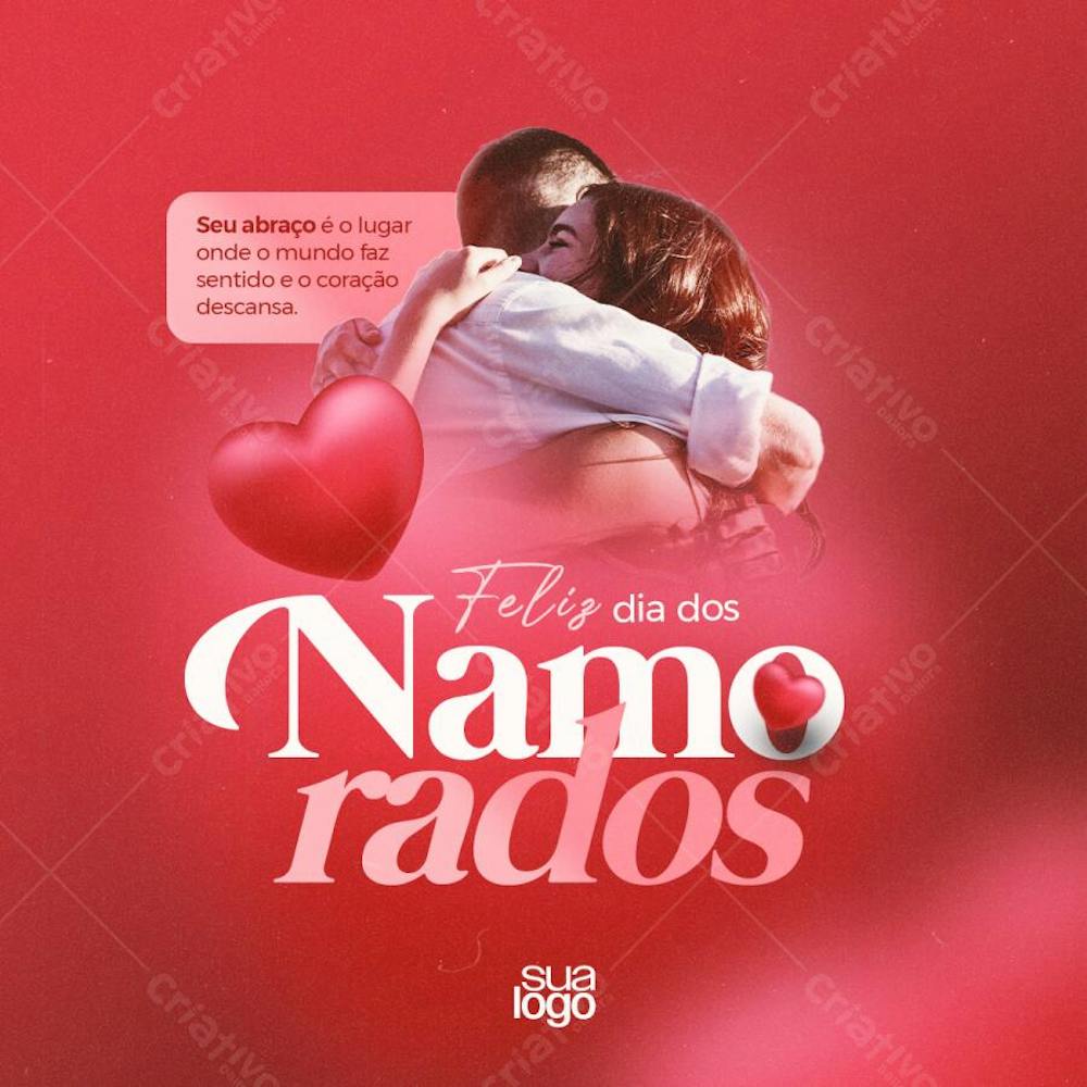 Dia dos namorados Editável no PSD