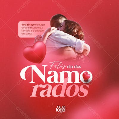 Dia dos namorados Editável no PSD