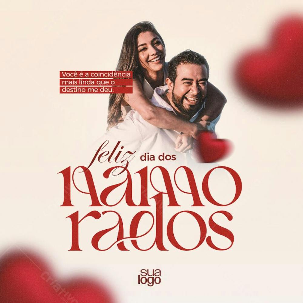 Dia dos namorados Editável no PSD