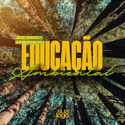 Dia da Educação ambiental PSD editável