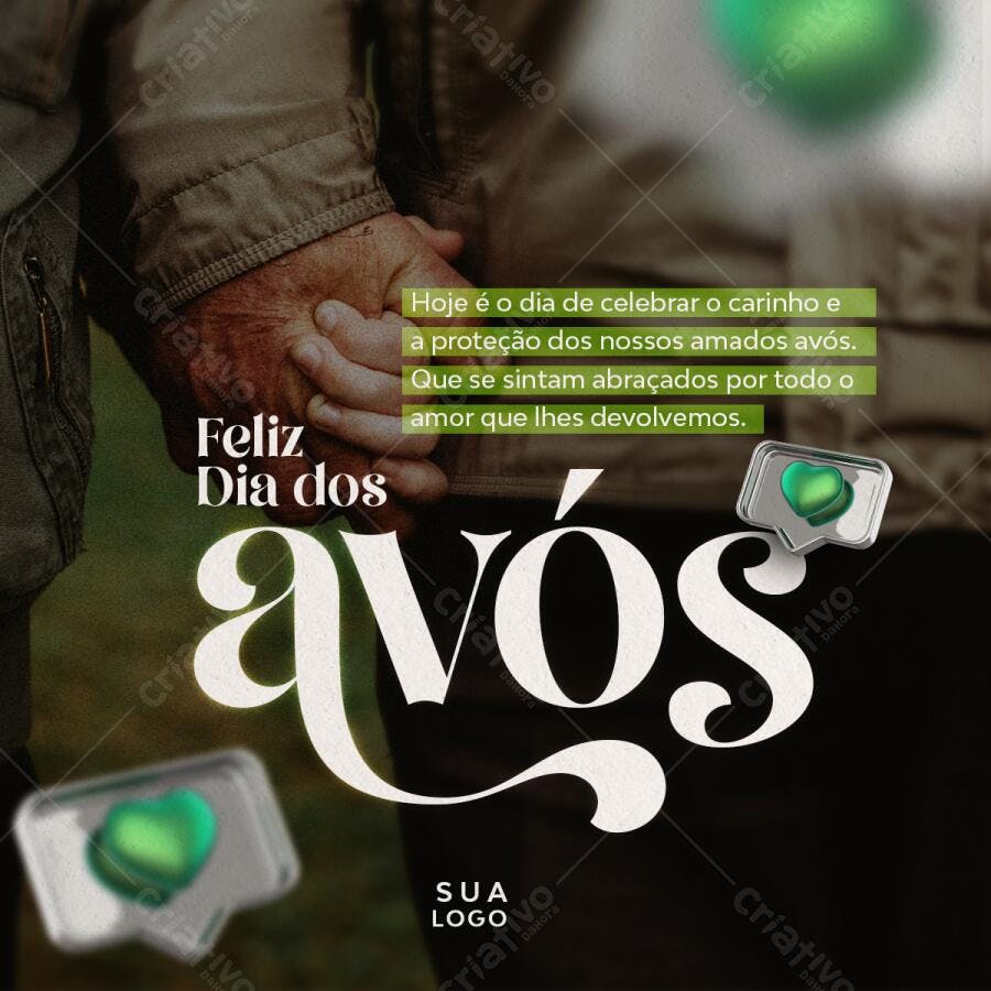 Postagem Dia dos Avós PSD Editável