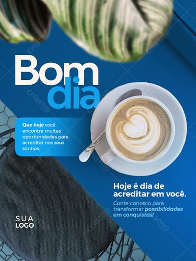 Frase de Bom dia | PSD editável