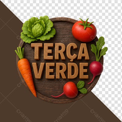 Selo promocional 3d Terça Verde 