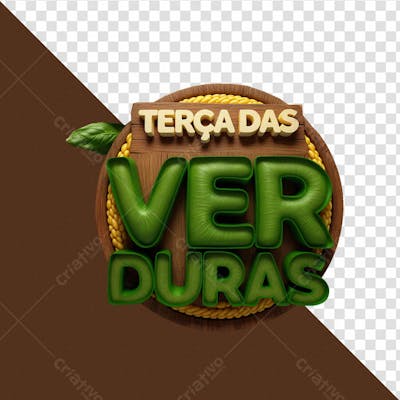 Selo terça das verduras 3d