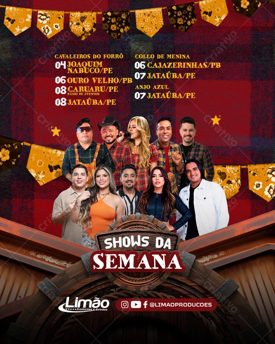 Flyer Shows da Semana PSD Editável