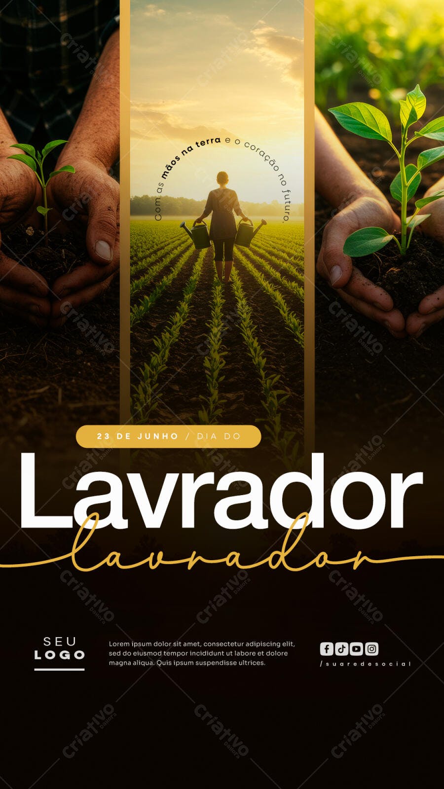 Flyer Dia do Lavrador PSD Editável