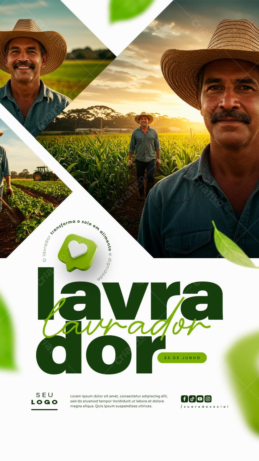Flyer Dia do Lavrador PSD Editável