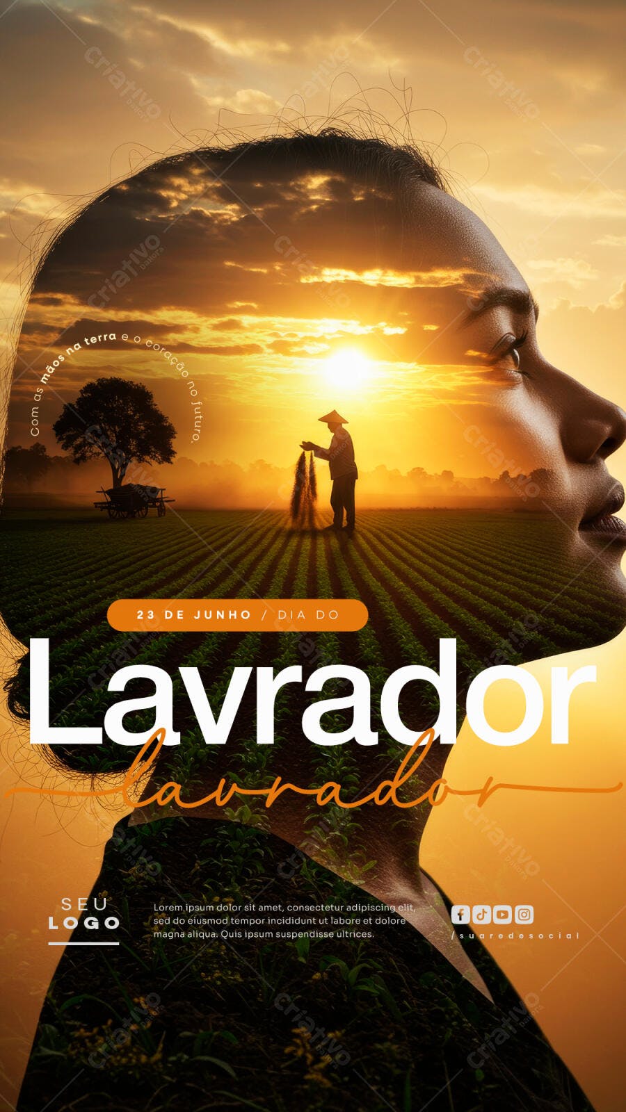Flyer Dia do Lavrador 23 de Junho PSD Editável