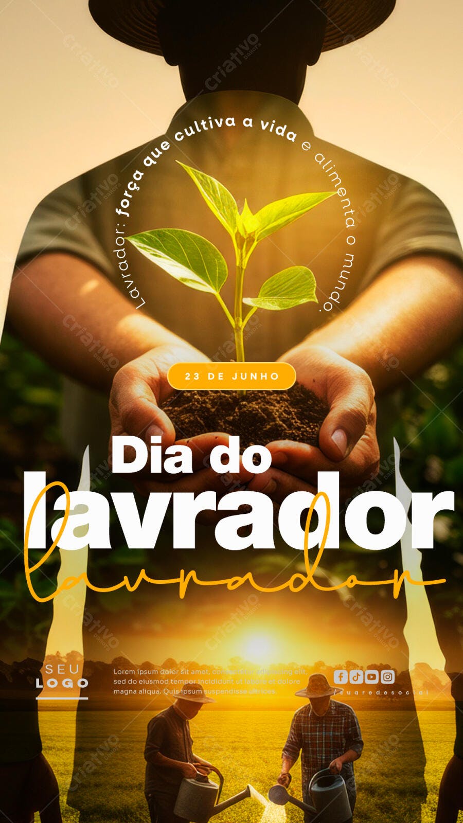 Flyer Dia do Lavrador 23 de Junho PSD Editável