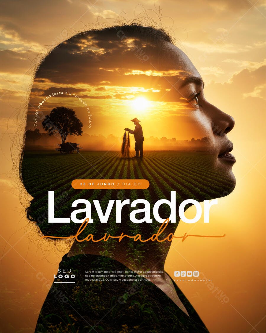Flyer Dia do Lavrador PSD Editável
