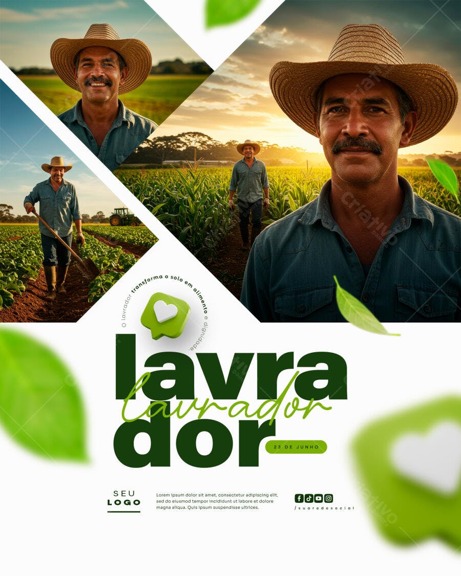 Flyer Dia do Lavrador PSD Editável