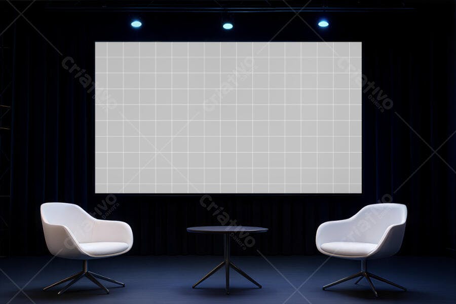 Mockup Tela Gigante em Ambiente Corporativo