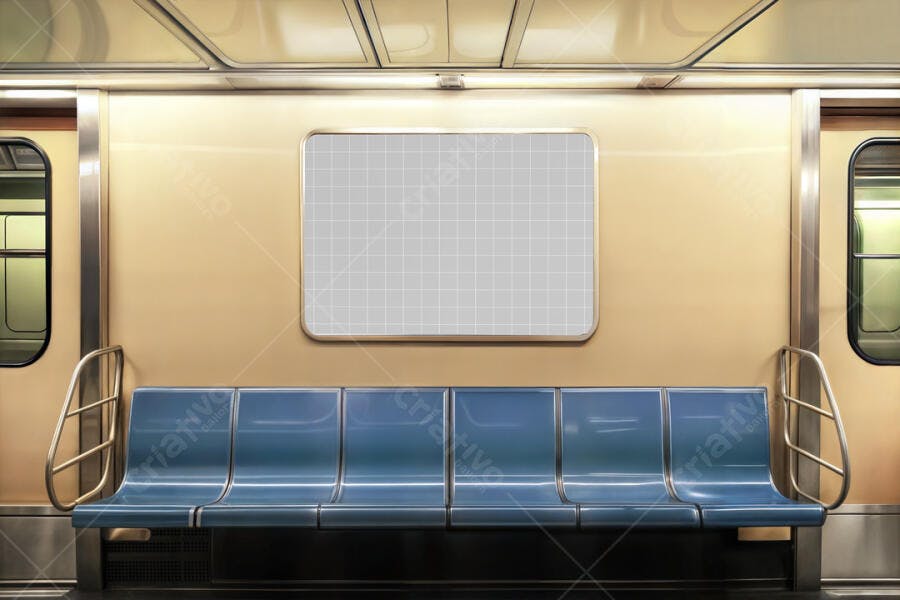 Mockup de Anúncio em Metrô: Design Moderno