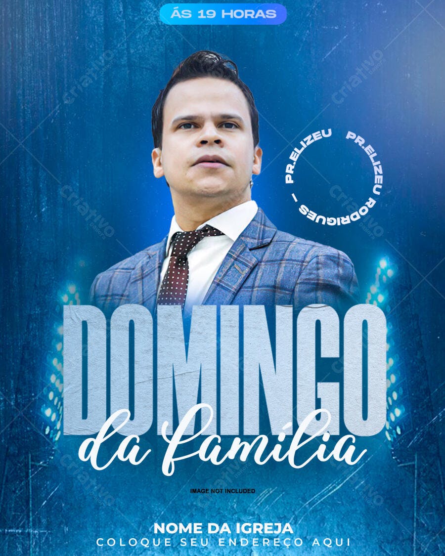 Flyer Domingo da Família PSD Editável