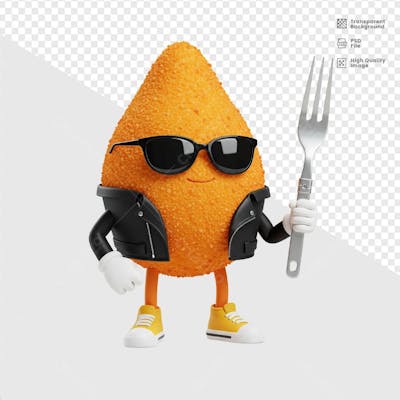 MASCOTE 3D COXINHA  6
