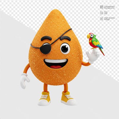 MASCOTE 3D COXINHA  9