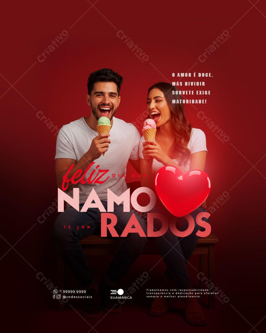 Flyer Dia dos Namorados PSD Editável