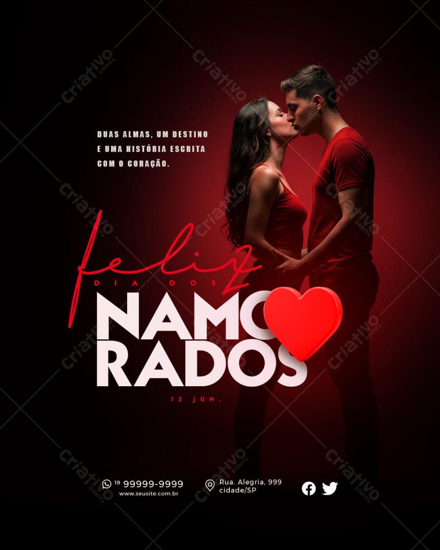 Flyer Dia dos Namorados PSD Editável