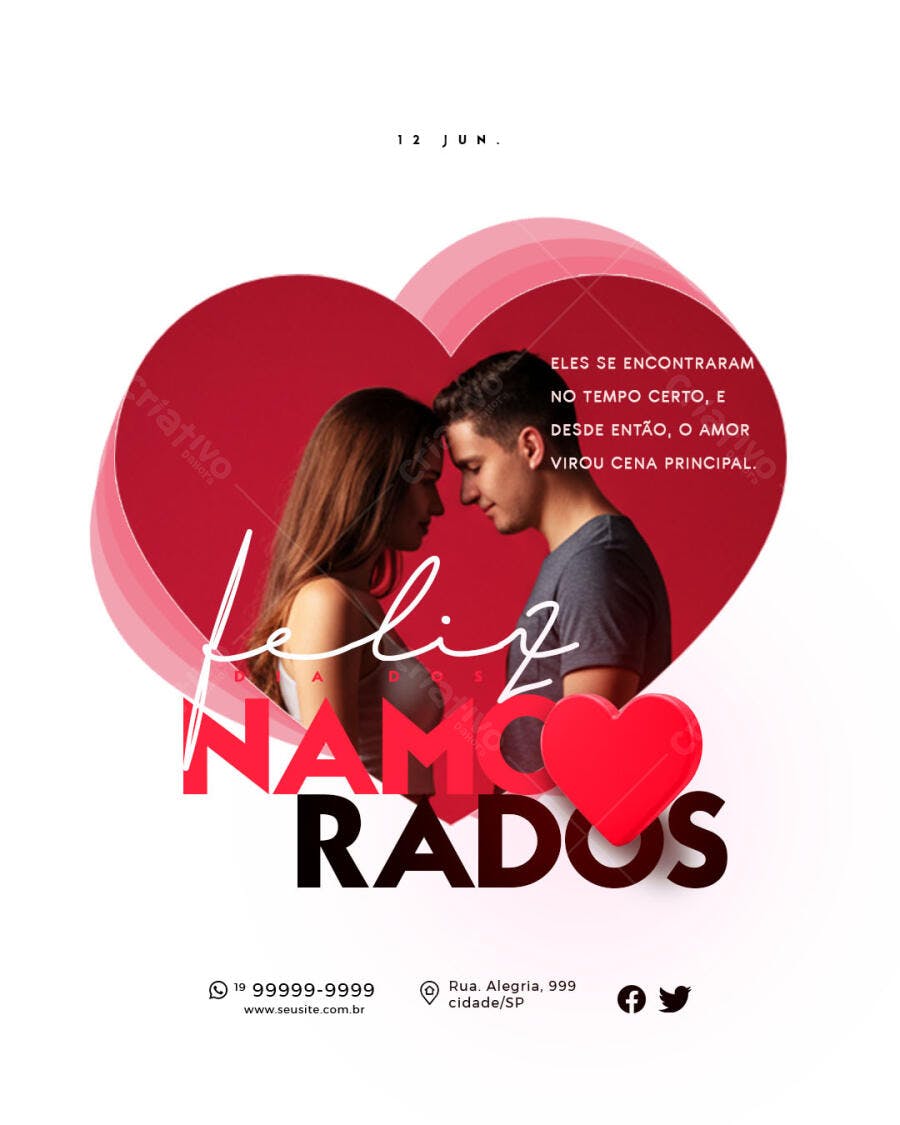 Flyer Dia dos Namorados PSD Editável