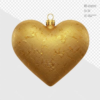 ELELEMENTO 3D DOURADO CORACAO  11