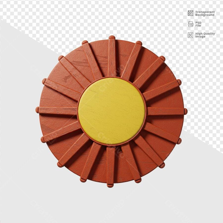 Ícone Circular em tons terrosos PSD Editável