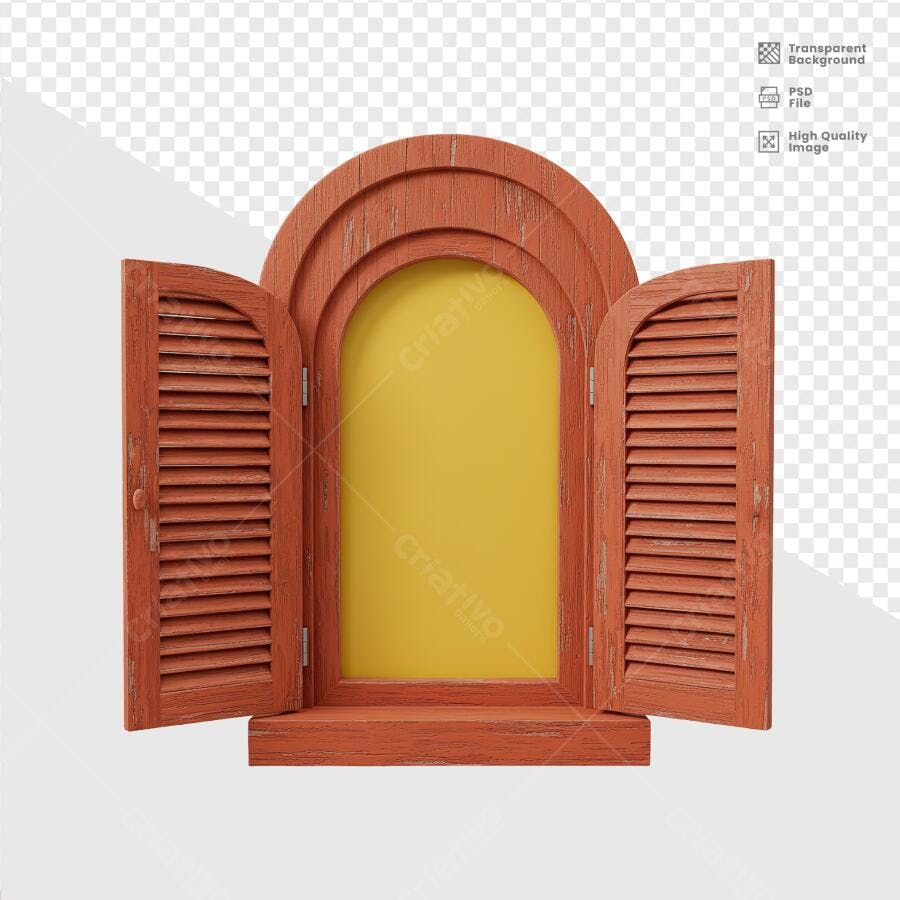 Moldura Janela Provençal PSD Editável