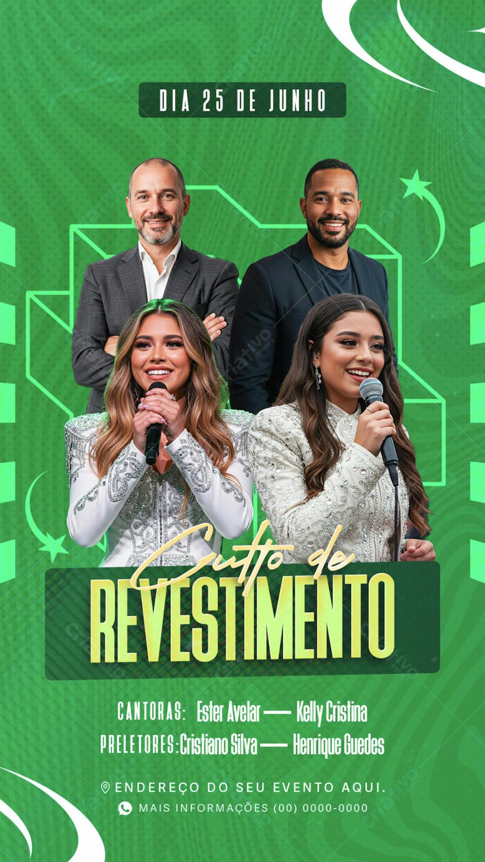 Flyer Gospel Culto de Revestimento Story