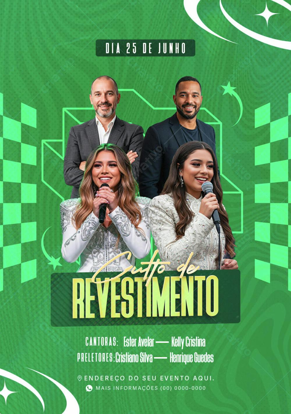 Flyer Gospel Culto de Revestimento
