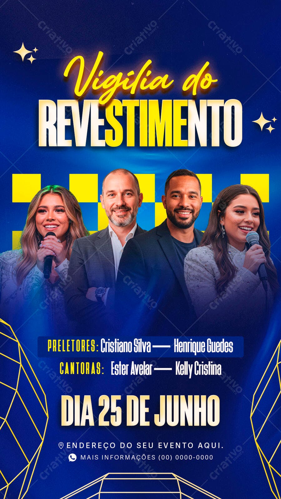Flyer para Vigília do Revestimento 25 de Junho PSD Editável