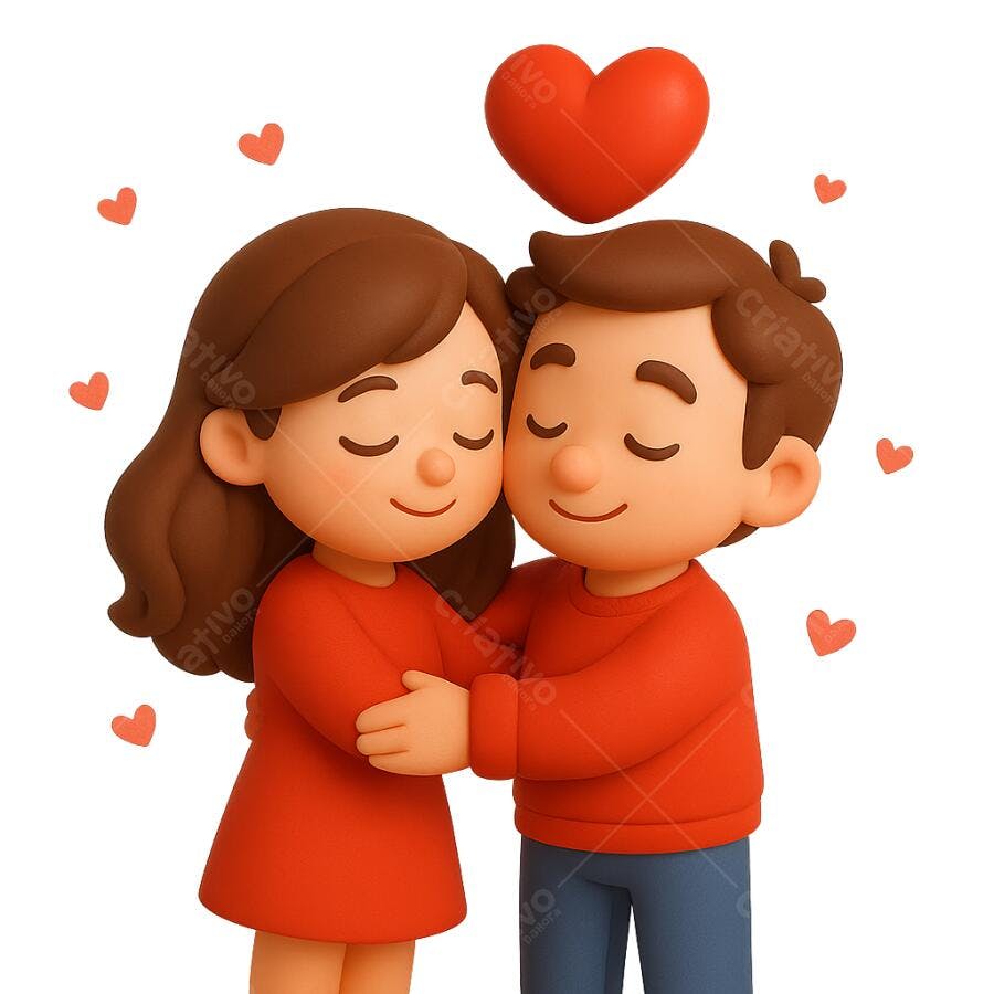 Casal apaixonado em abraço romântico