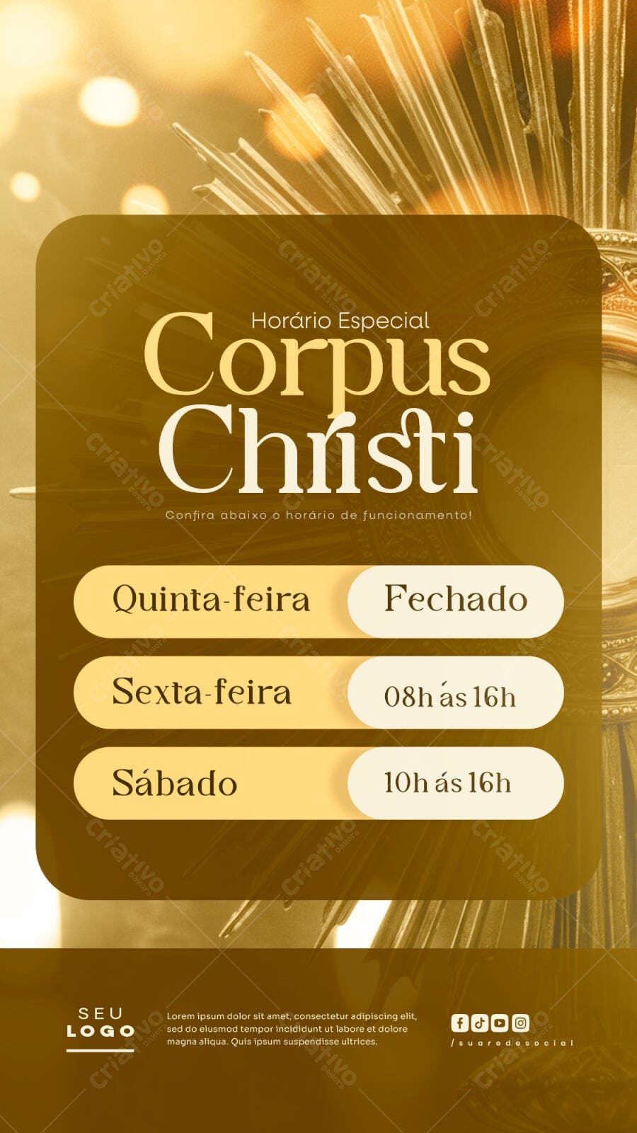 Flyer Corpus Christi PSD Editável