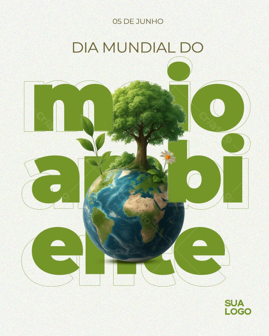 Flyer Dia Mundial do Meio Ambiente 05 de Junho PSD Editável