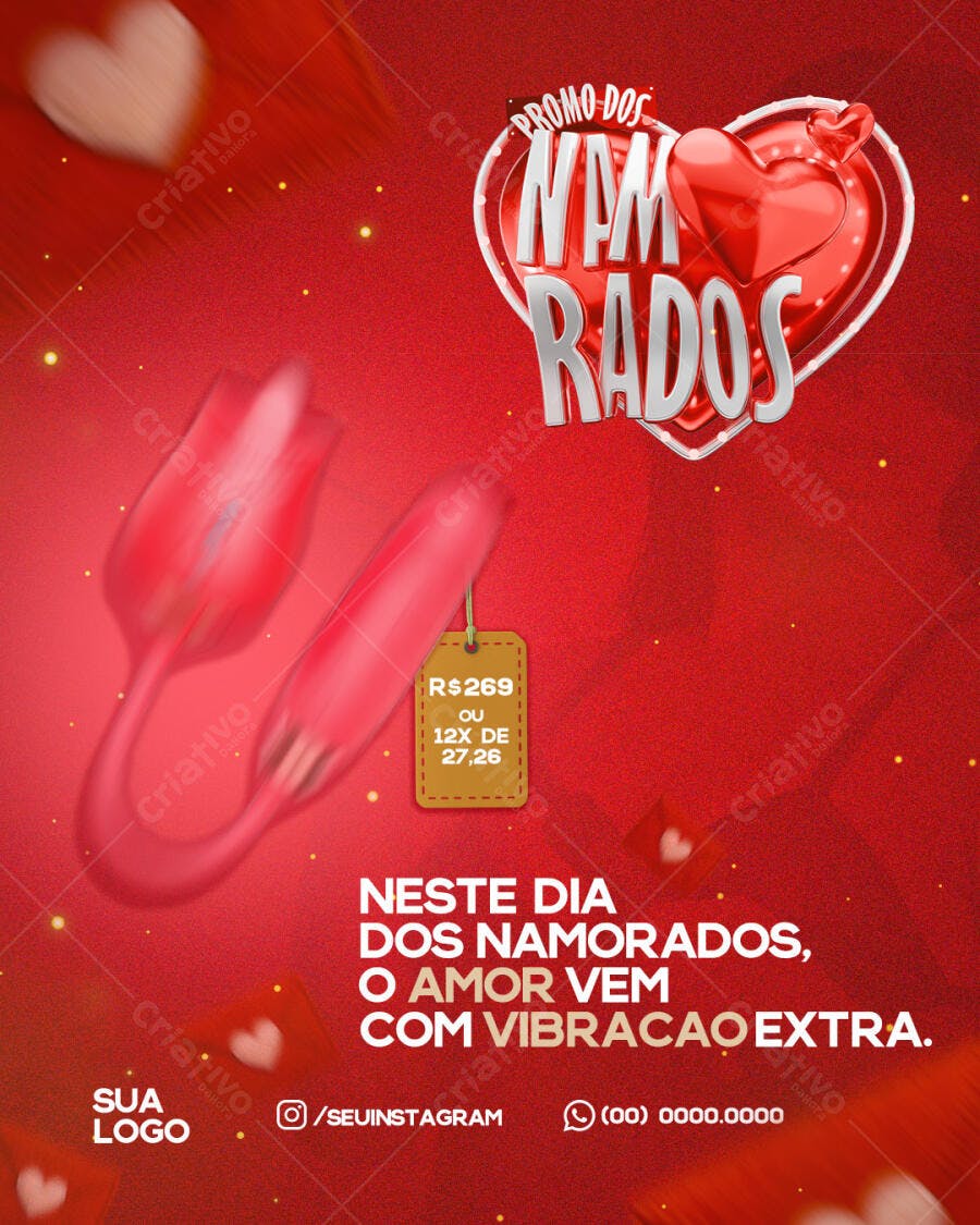 Flyer Dia dos Namorados PSD Editável