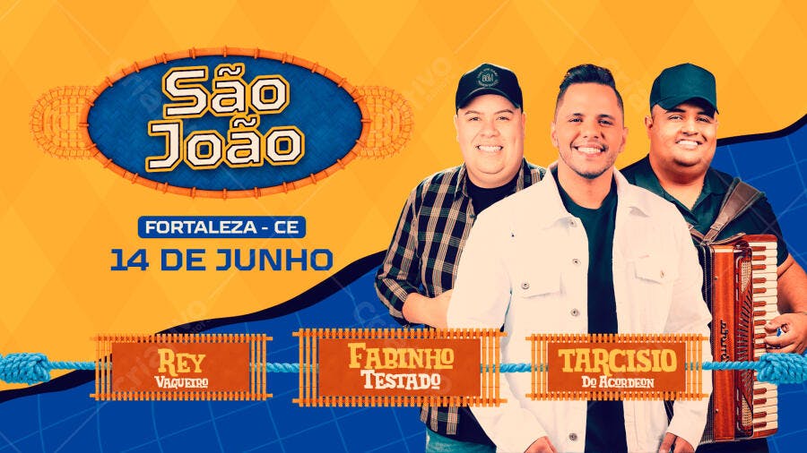 Flyer Festa Junina 14 de Junho PSD Editável