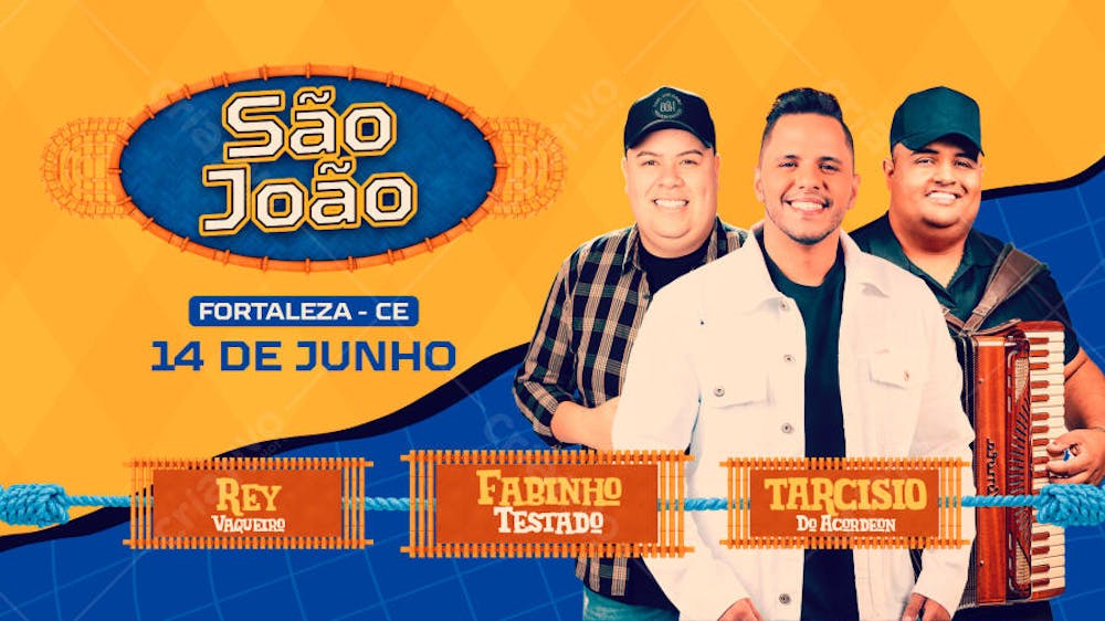 FLYER SÃO JOÃO FORTALEZA CAPA YOUTUBE PSD EDITAVEL