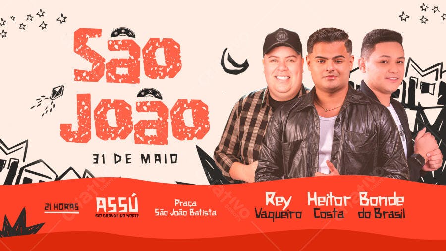 Flyer Festa Junina 31 de Maio PSD Editável
