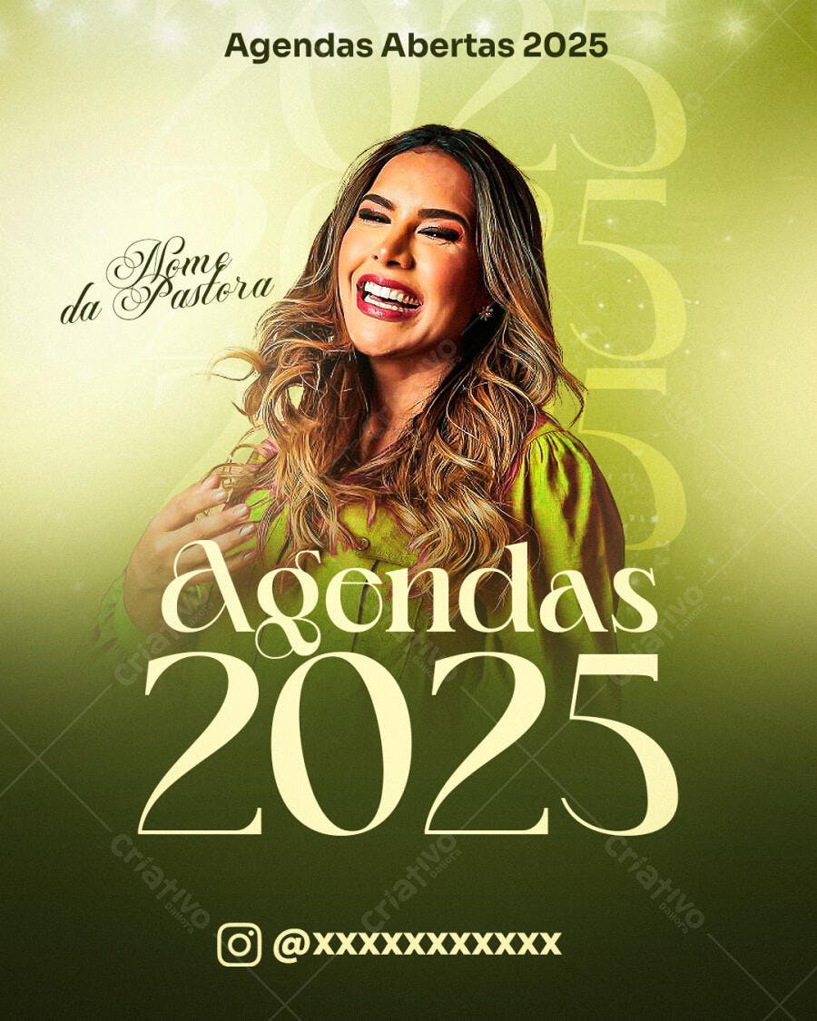 Flyer Agenda Aberta 2025 PSD Editável