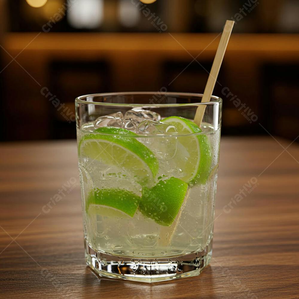 Drink de Caipirinha de Limão Foto IA