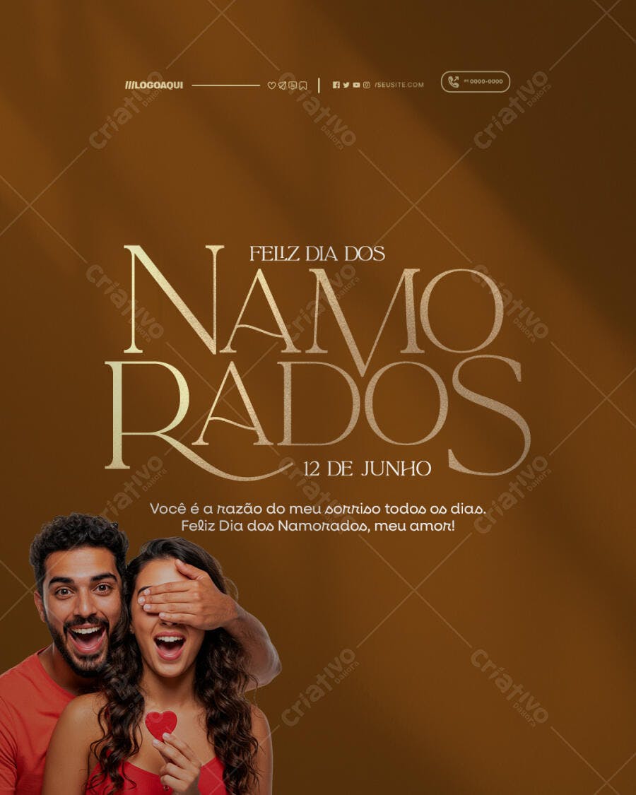 Flyer Dia dos Namorados 12 de Junho PSD Editável