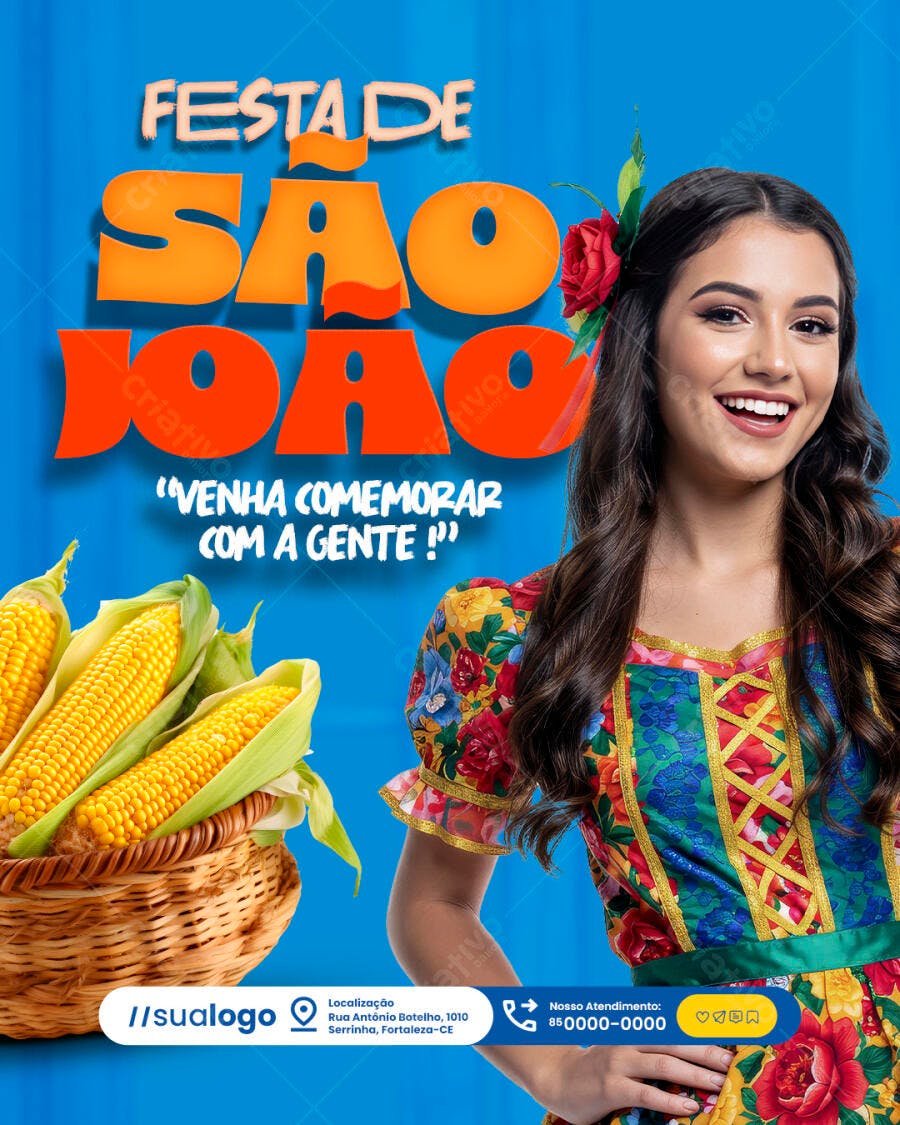 Flyer Festa de São João PSD Editável