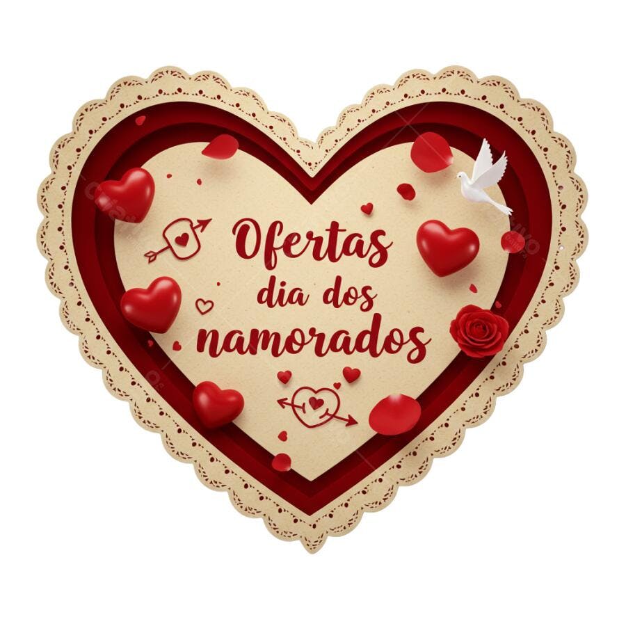 Banner Dia dos Namorados PNG com fundo transparente