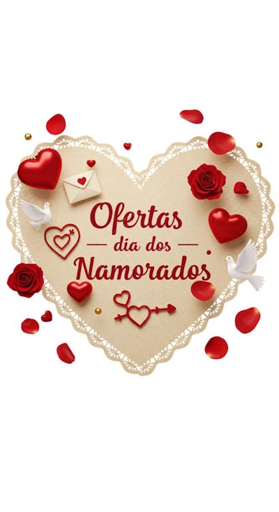 Ofertas dia dos namorados 3D png