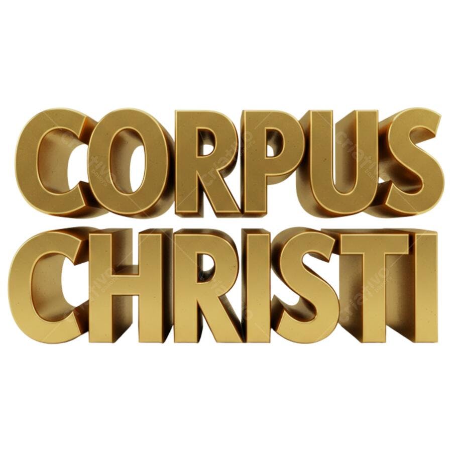 Banner Corpus Christi PNG com fundo transparente