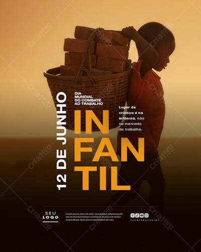 Dia Mundial de Combate ao Trabalho Infantil 12 de Junho social media (1)