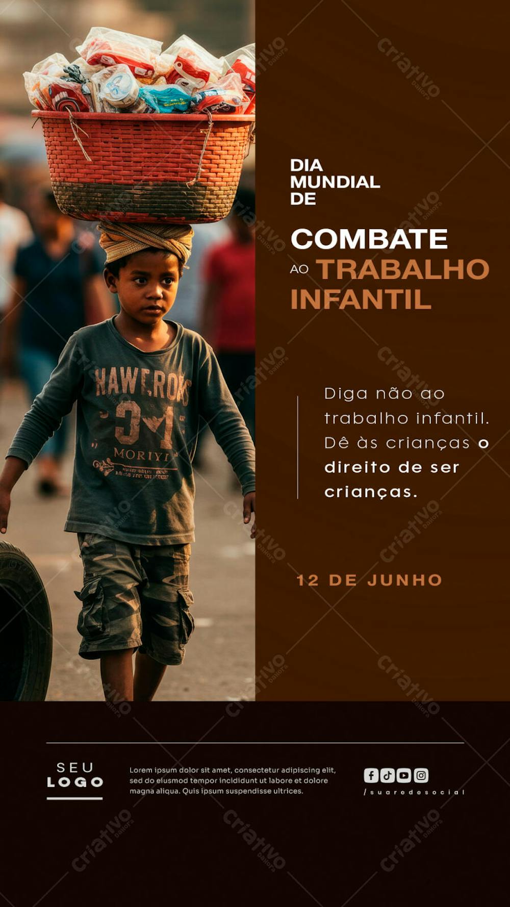 Dia Mundial de Combate ao Trabalho Infantil 12 de Junho social media story (2)