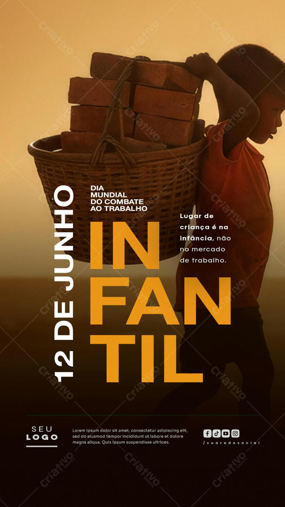 Dia Mundial de Combate ao Trabalho Infantil 12 de Junho social media story (1)