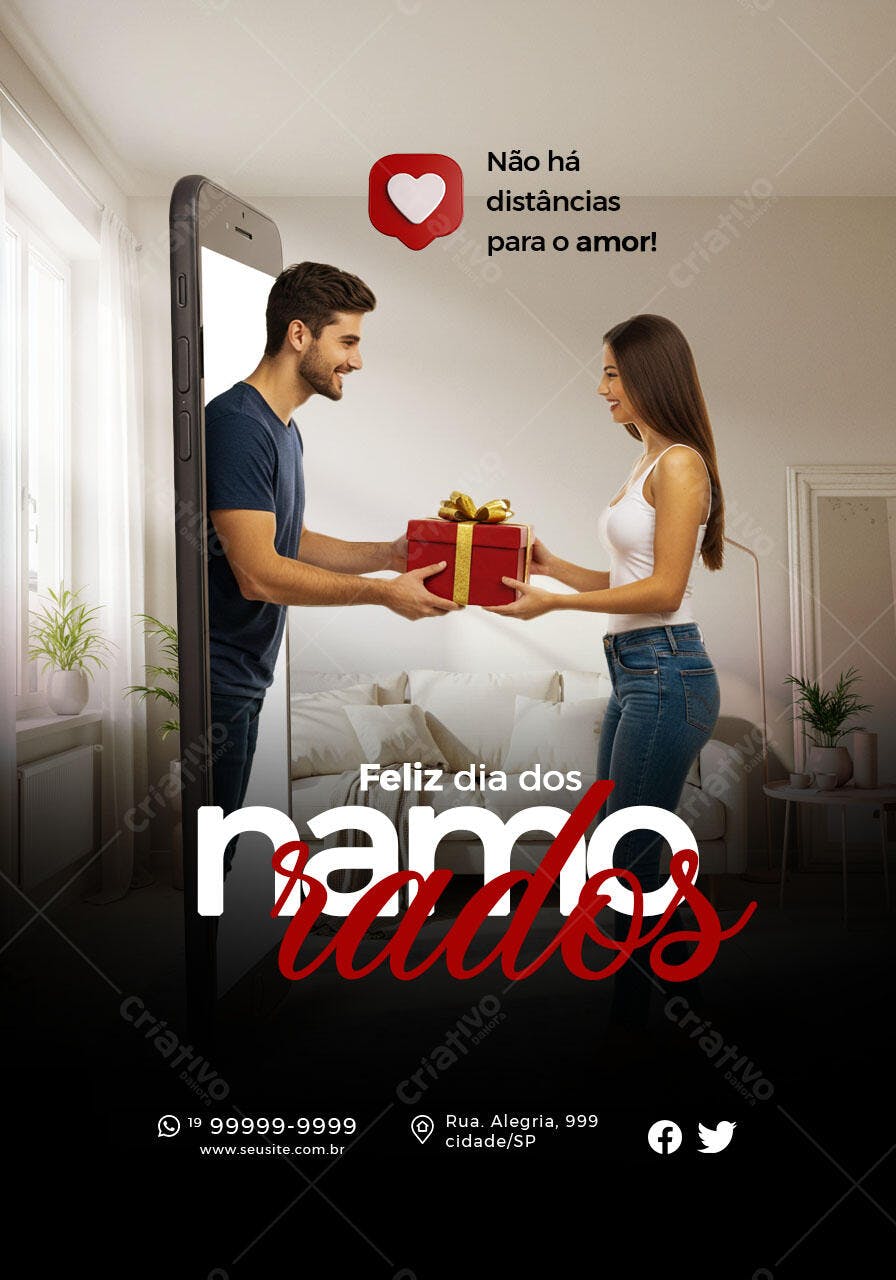 Flyer Dia dos Namorados PSD Editável