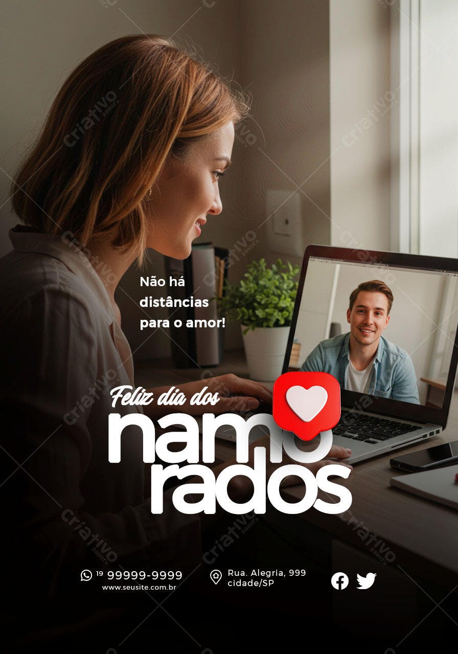 Post para o Dia dos Namorados PSD Editável